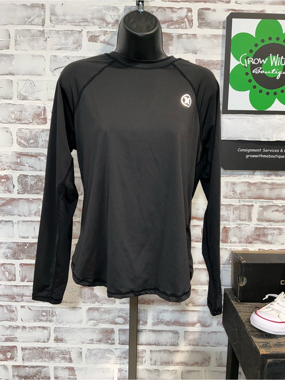 Hurley Black UPF 50+ Long Sleeve Performance Top